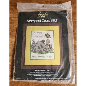 Golden Bee Stamped Cross Stitch A Cat Ia A Cat 20147